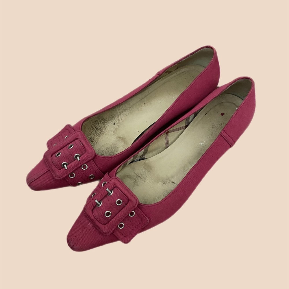 Burberry Buckle Toe Flats